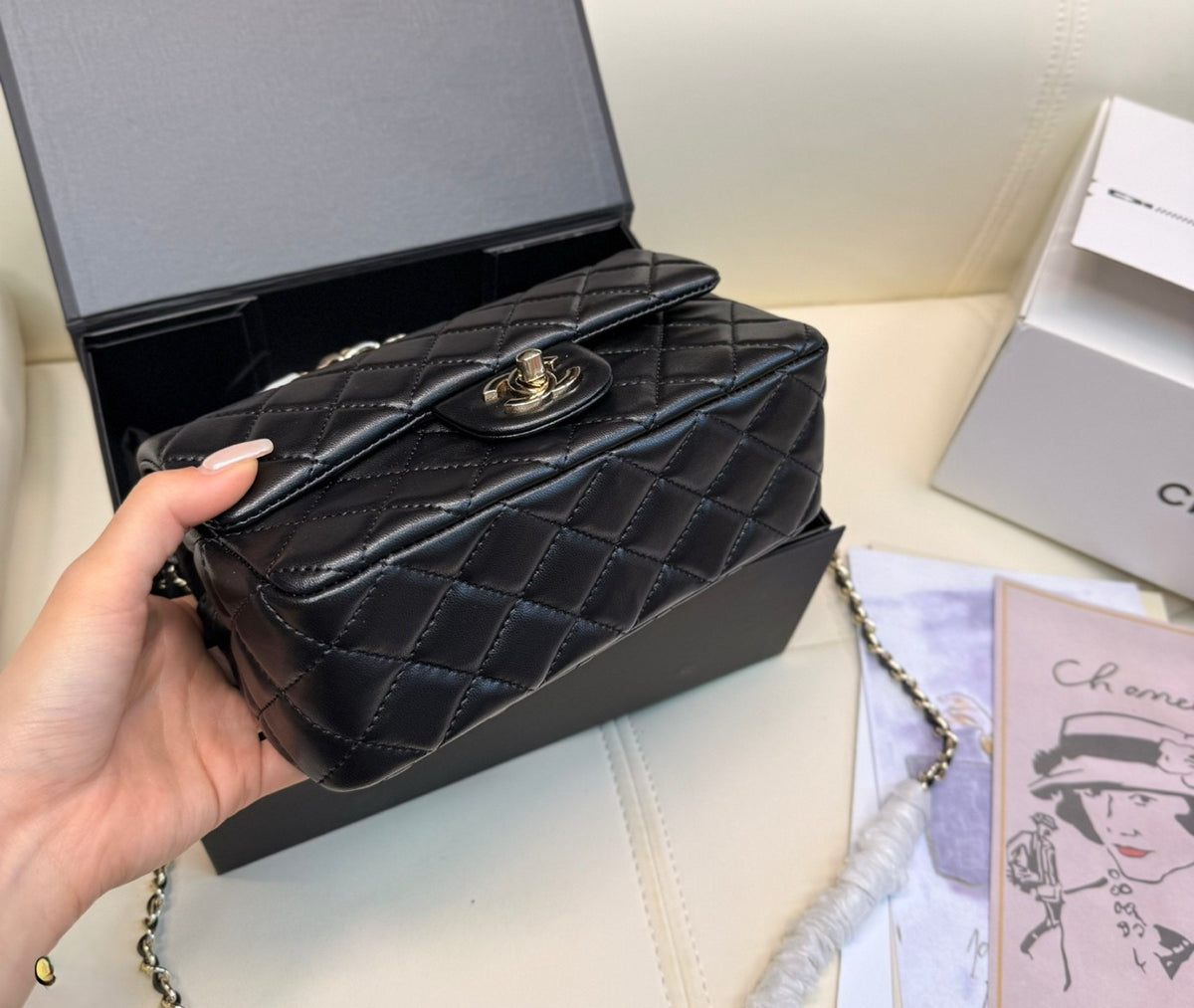 CHANEL Mini Flap Bag with Top Handle