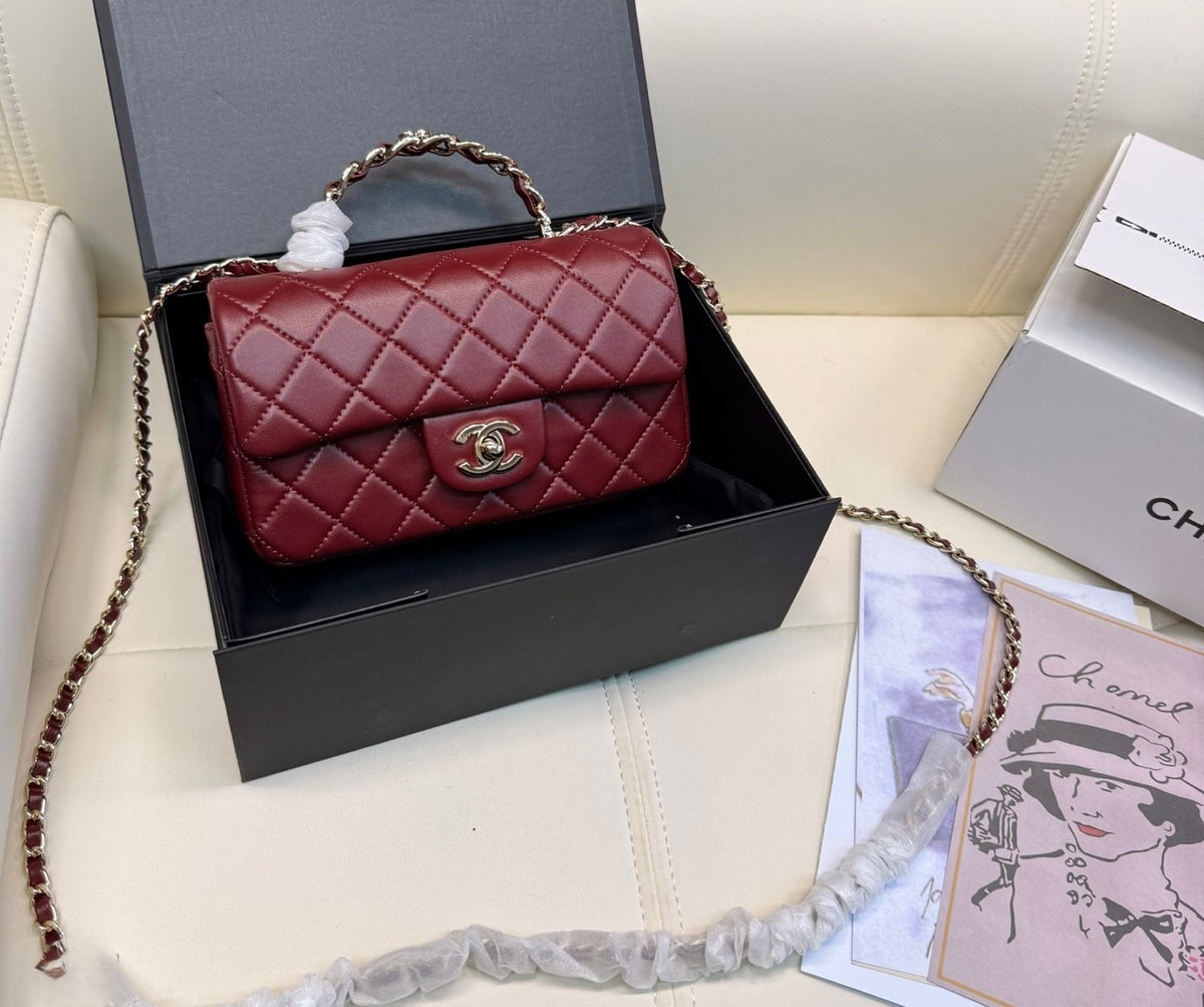 CHANEL Mini Flap Bag with Top Handle