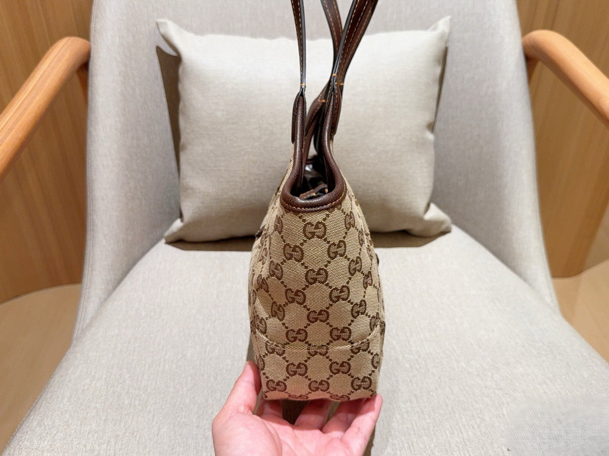 GUCCI JACKIE – GG CANVAS BEIGE / BROWN