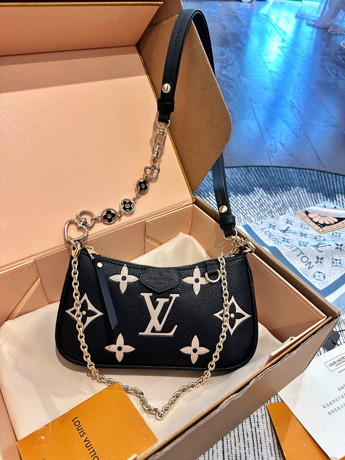 Louis Vuitton Multi Pochette Accessoires – Bicolor Monogram Empreinte Black/Cream