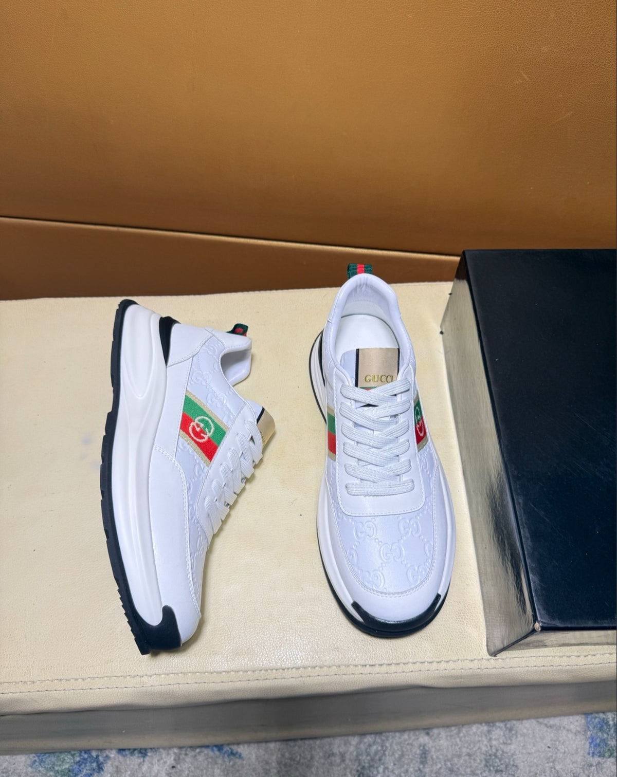 Gucci Re-Web GG Embossed Chunky Sneakers