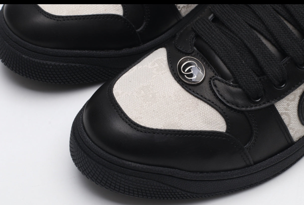 Gucci G74 GG Canvas & Leather Logo-Patch Sneaker