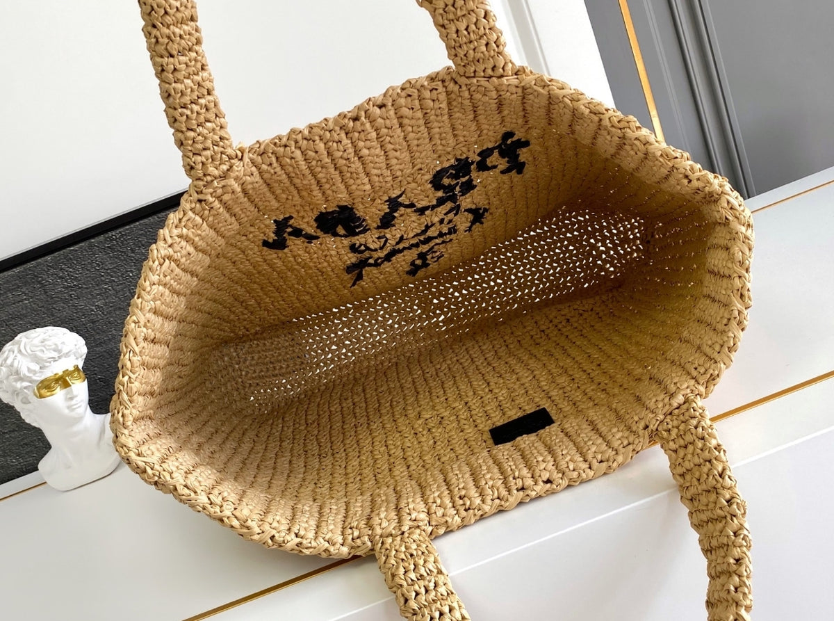 Prada Crochet Tote Bag — Natural