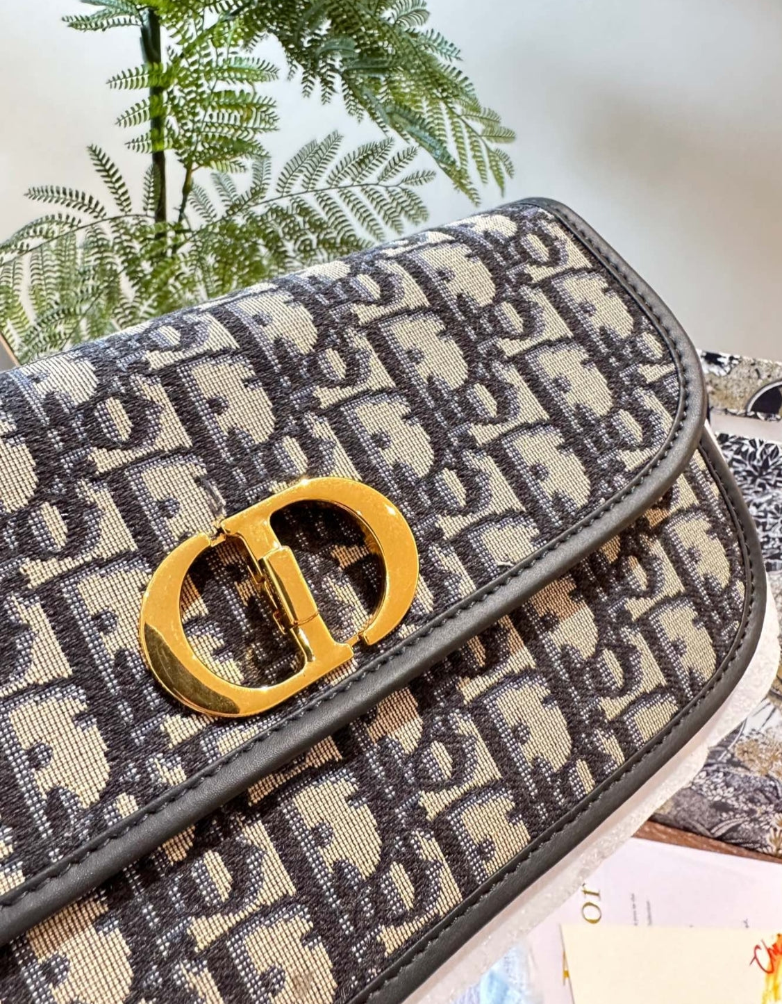 DIOR 30 MONTAIGNE CHAIN BAG – BLUE DIOR OBLIQUE