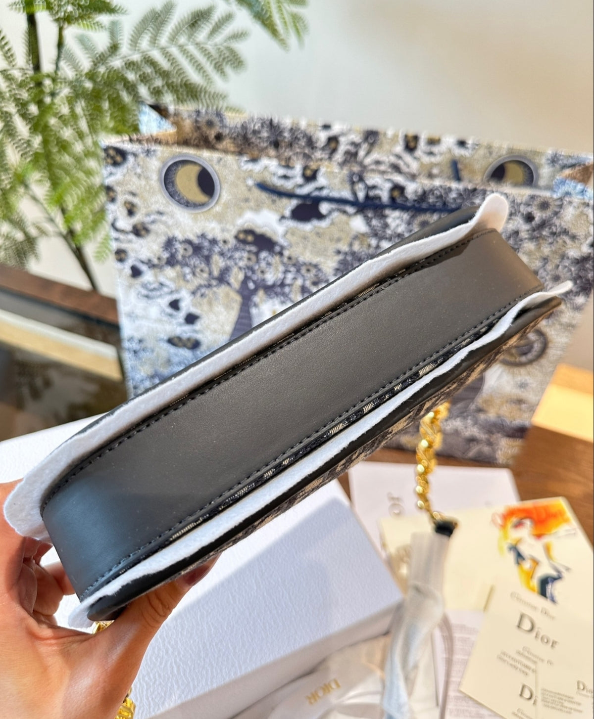 DIOR 30 MONTAIGNE CHAIN BAG – BLUE DIOR OBLIQUE