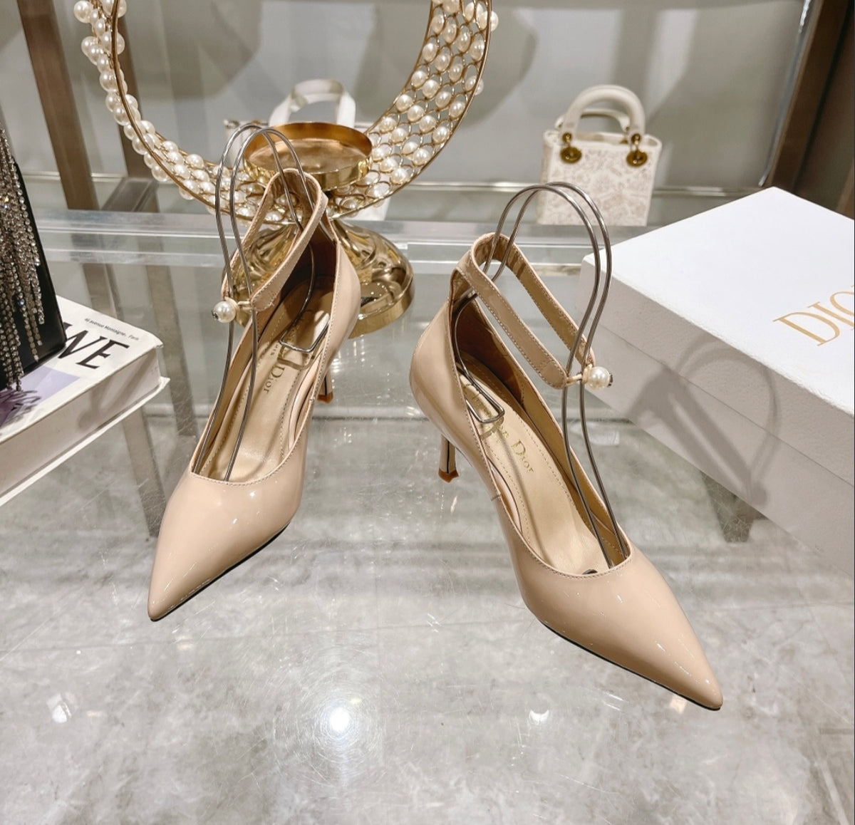 Dior Pearl Ankle-Strap Pump