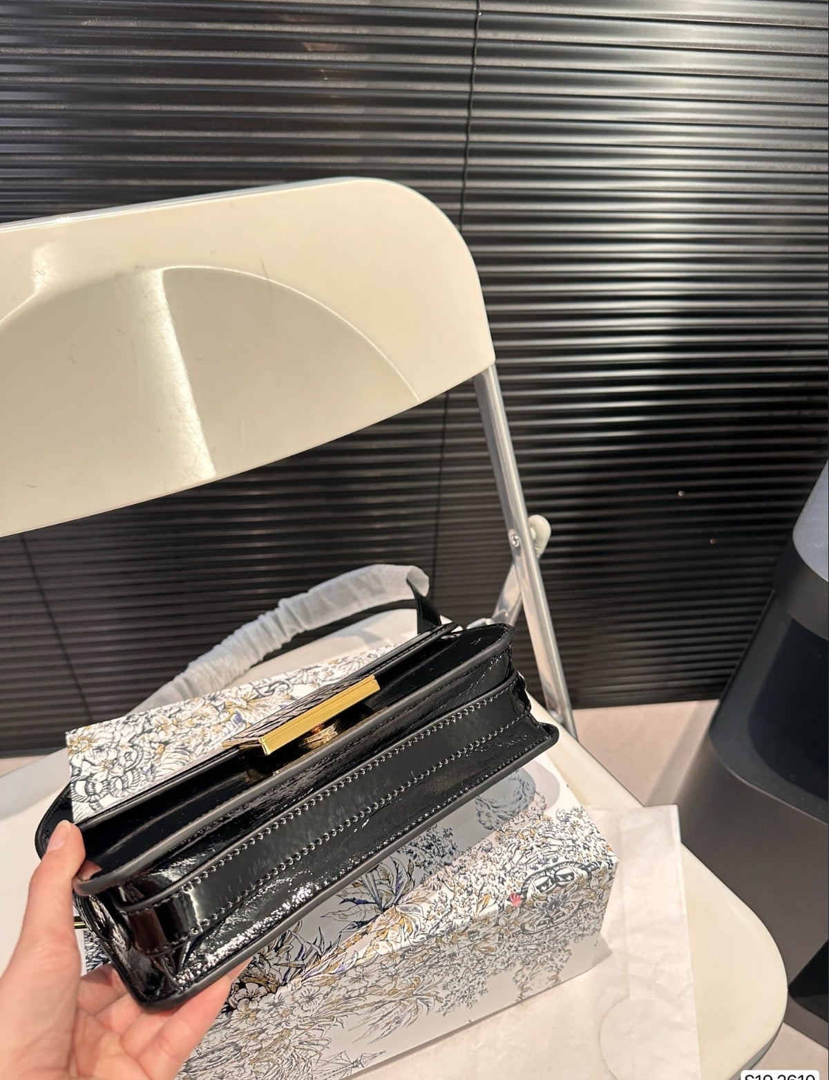 DIOR MISS DIOR FLAP BAG – BLACK PATENT
