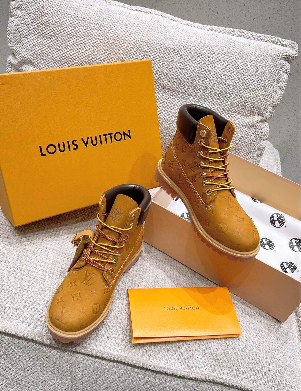 LOUIS VUITTON × TIMBERLAND 6-IN ANKLE BOOT – WHEAT MONOGRAM