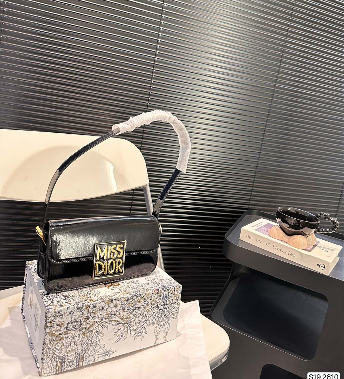 DIOR MISS DIOR FLAP BAG – BLACK PATENT