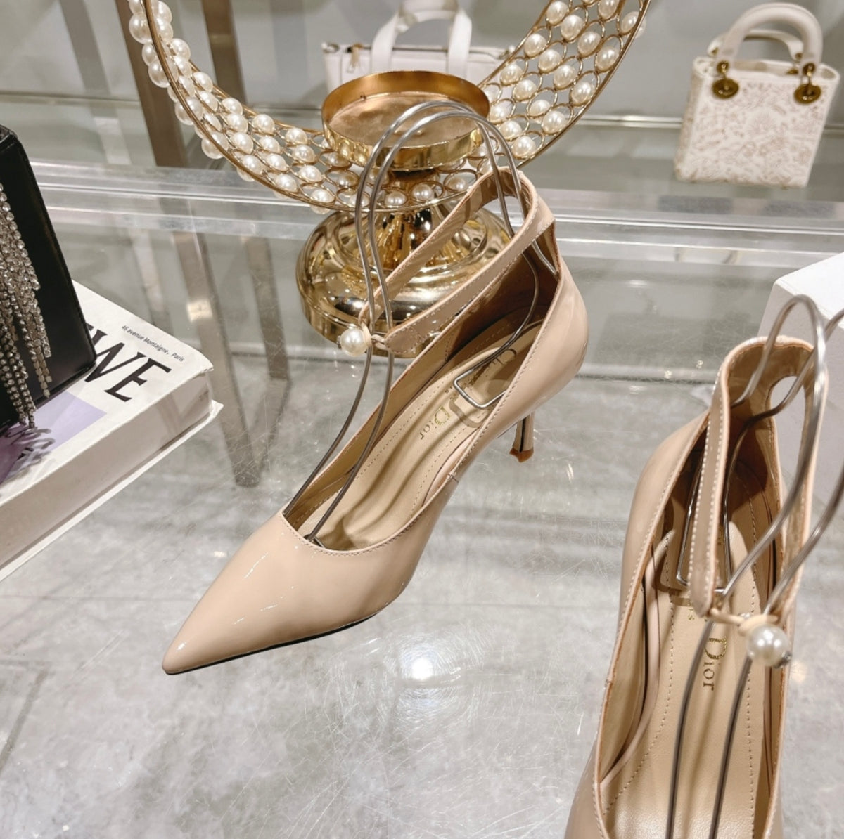 Dior Pearl Ankle-Strap Pump