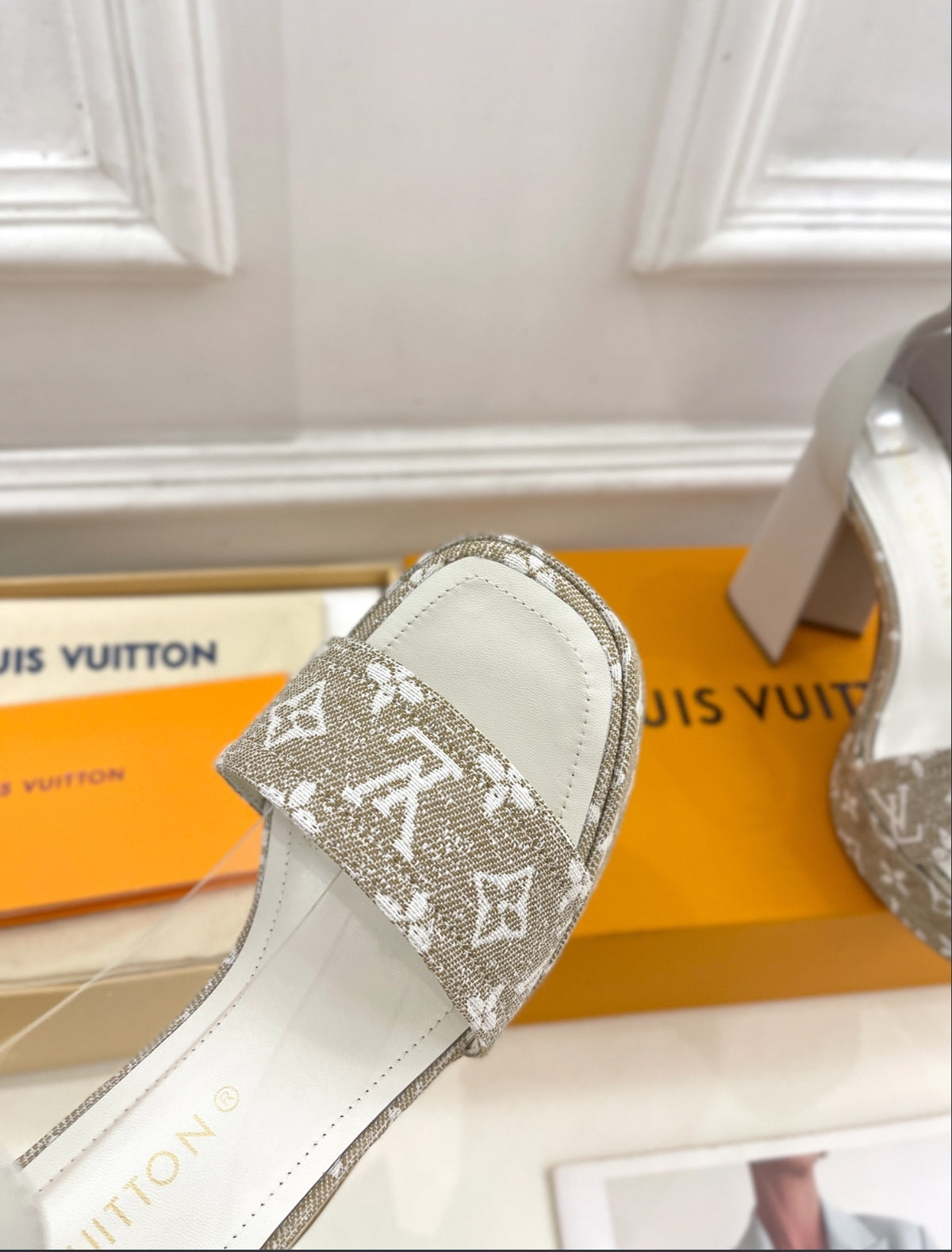 LOUIS VUITTON MONOGRAM PLATFORM SANDALS