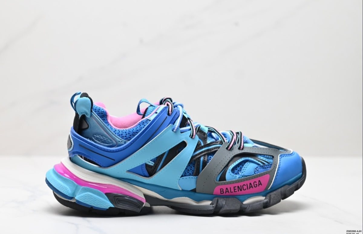 BALENCIAGA TRACK – BLUE / PINK / GREY