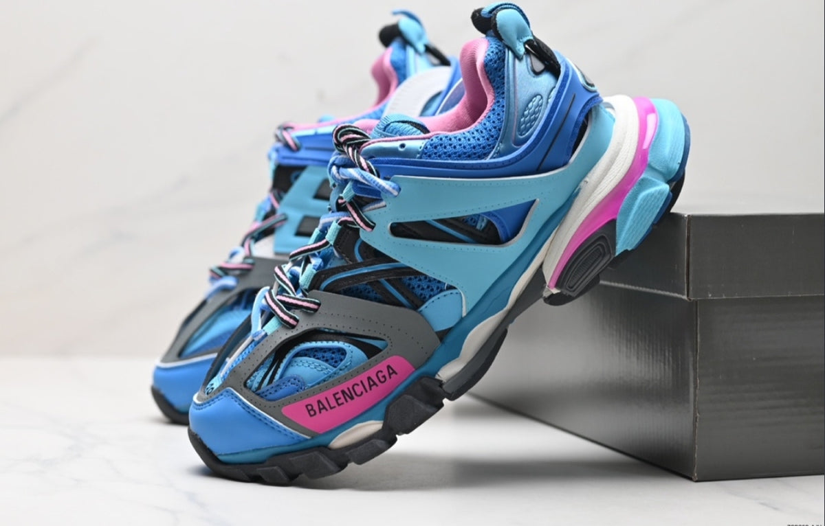 BALENCIAGA TRACK – BLUE / PINK / GREY