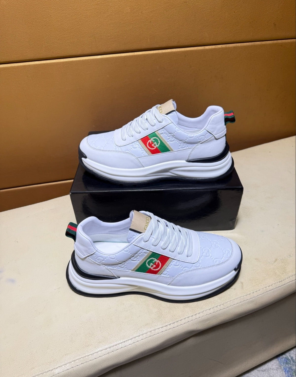 Gucci Re-Web GG Embossed Chunky Sneakers