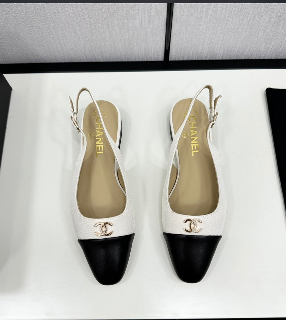 CHANEL Two-Tone CC Slingback