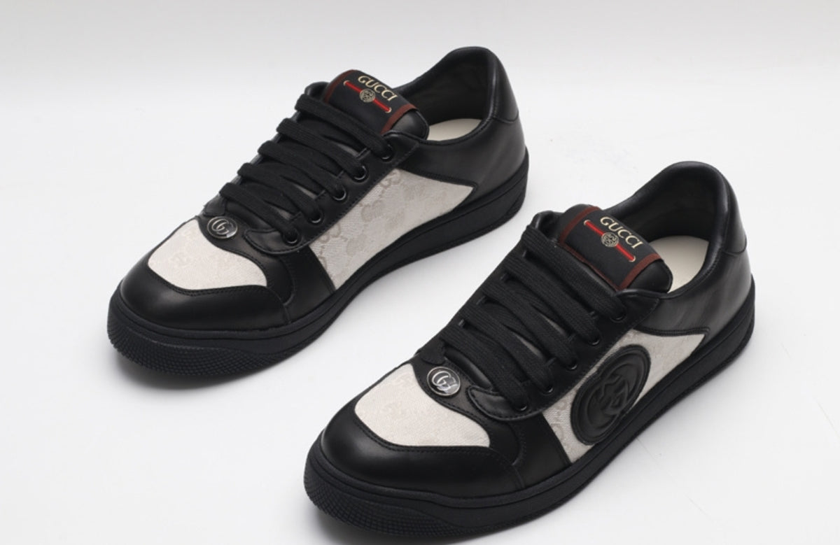 Gucci G74 GG Canvas & Leather Logo-Patch Sneaker