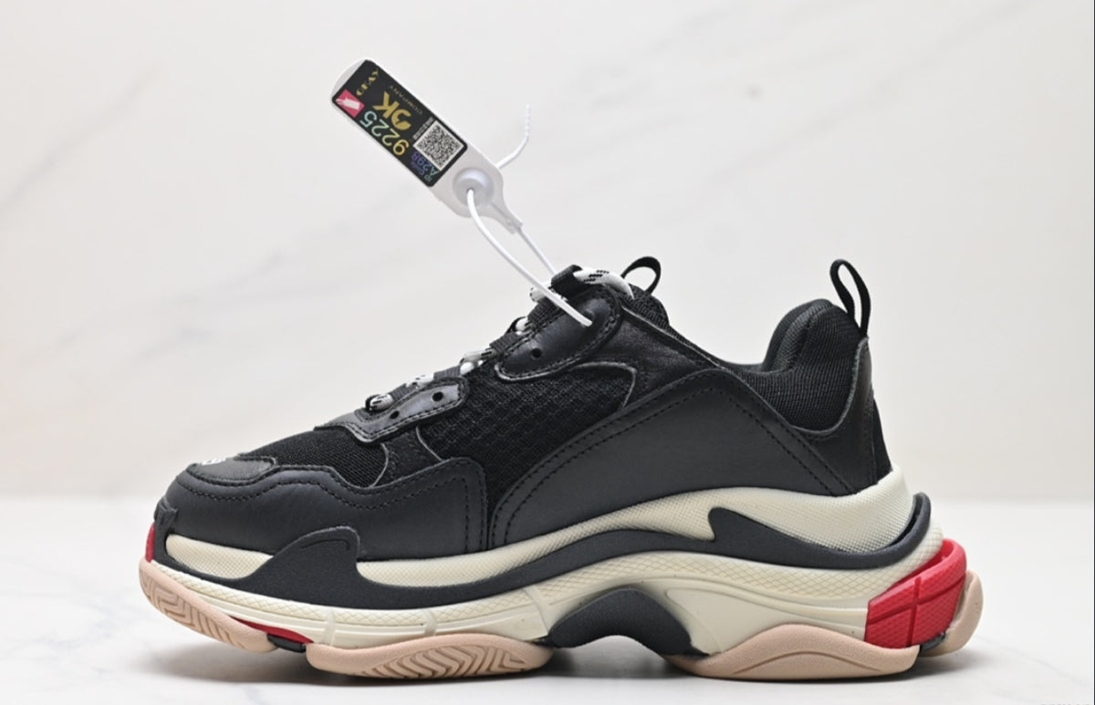 BALENCIAGA TRIPLE S – BLACK / WHITE / RED