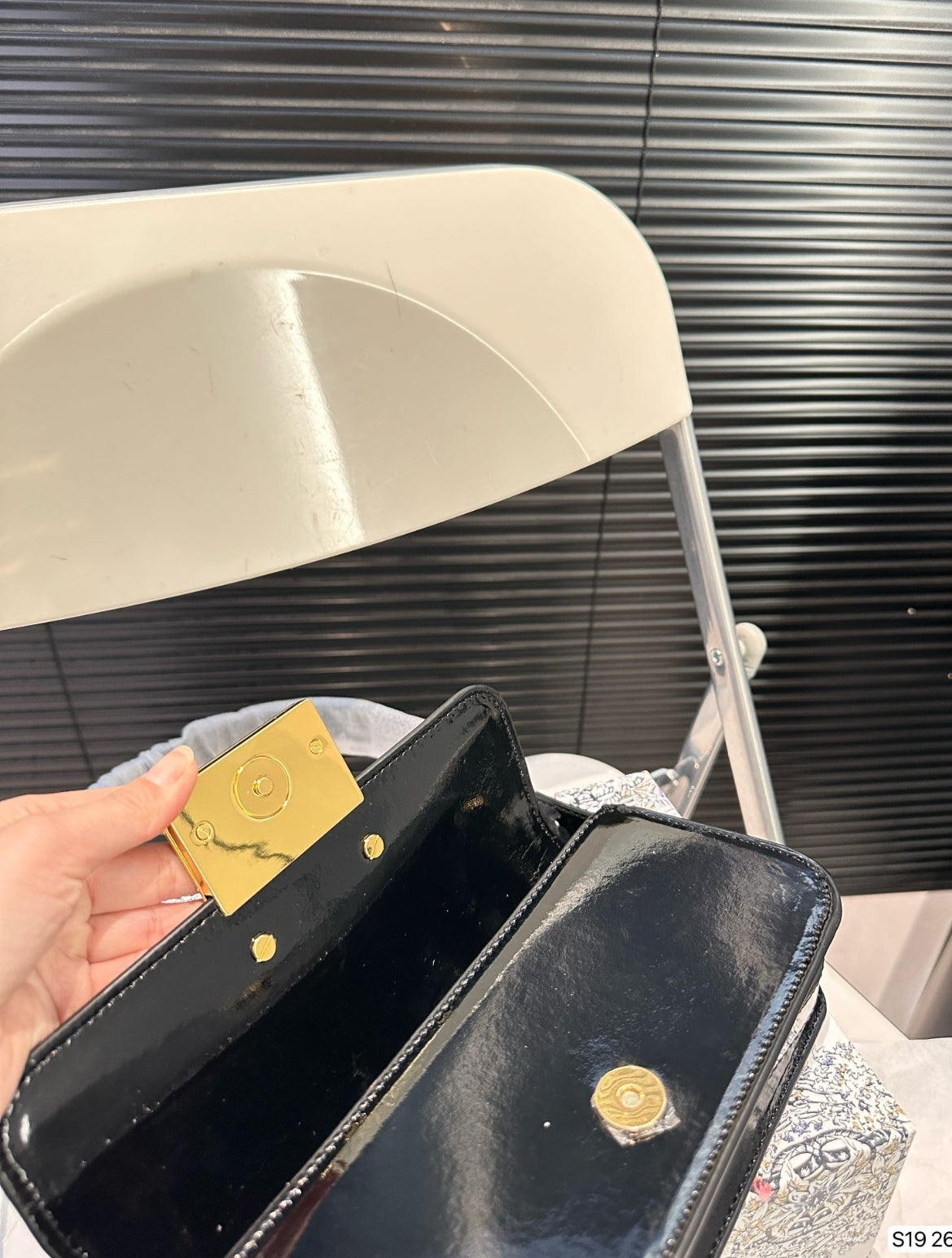 DIOR MISS DIOR FLAP BAG – BLACK PATENT