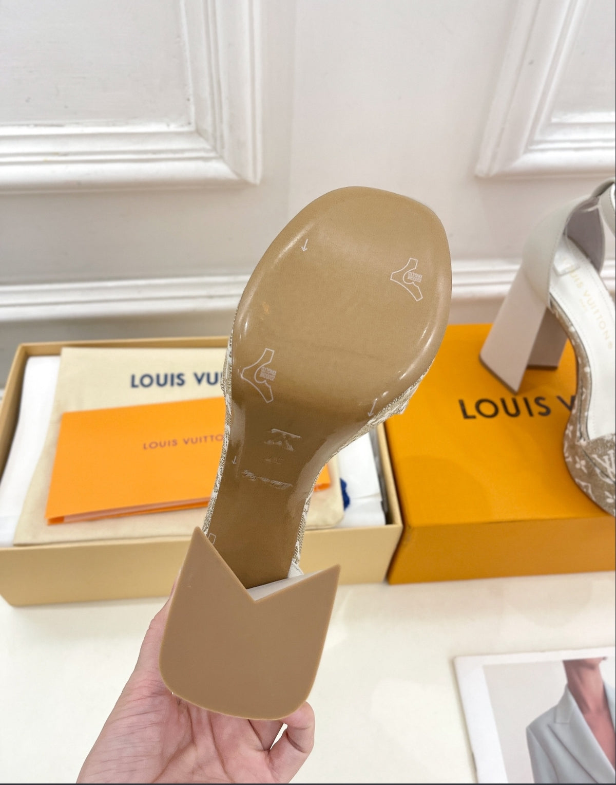 LOUIS VUITTON MONOGRAM PLATFORM SANDALS