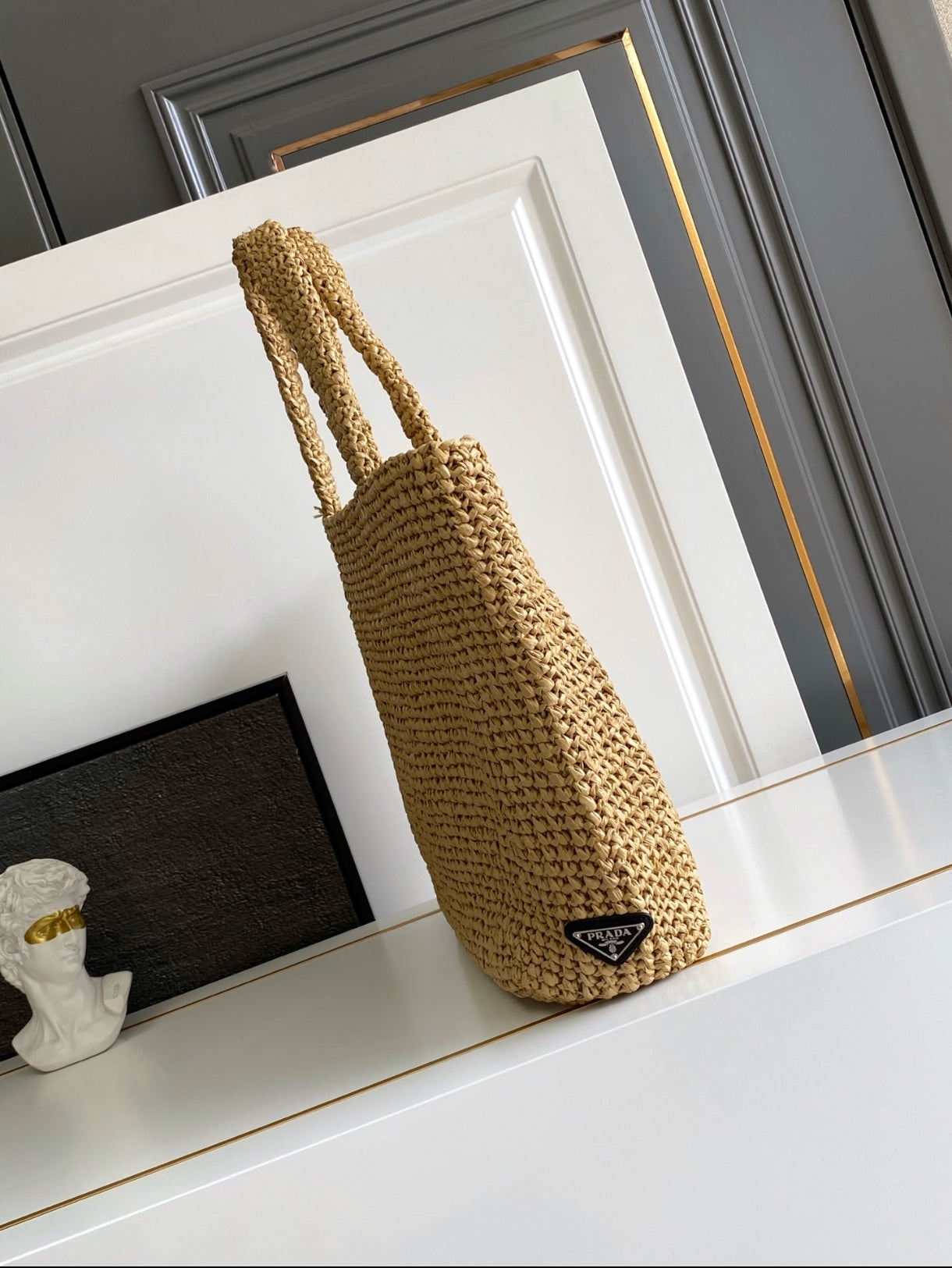 Prada Crochet Tote Bag — Natural