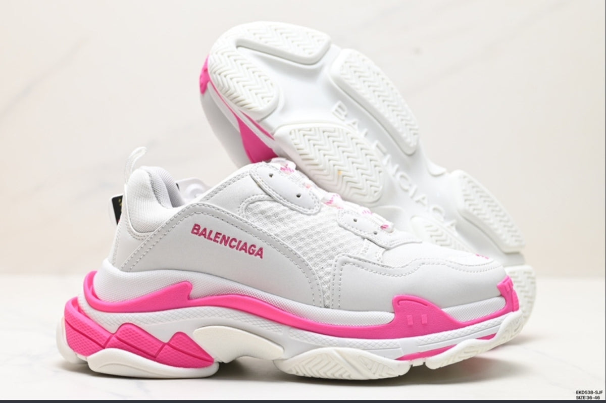 BALENCIAGA TRIPLE S – WHITE / PINK