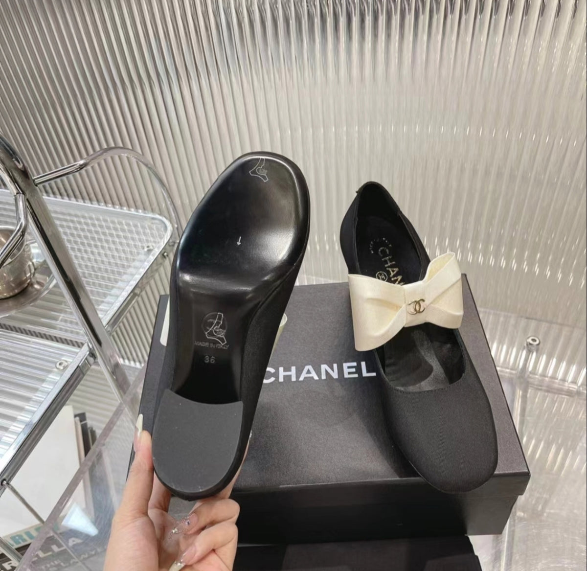 CHANEL Bow Mary Jane Flats