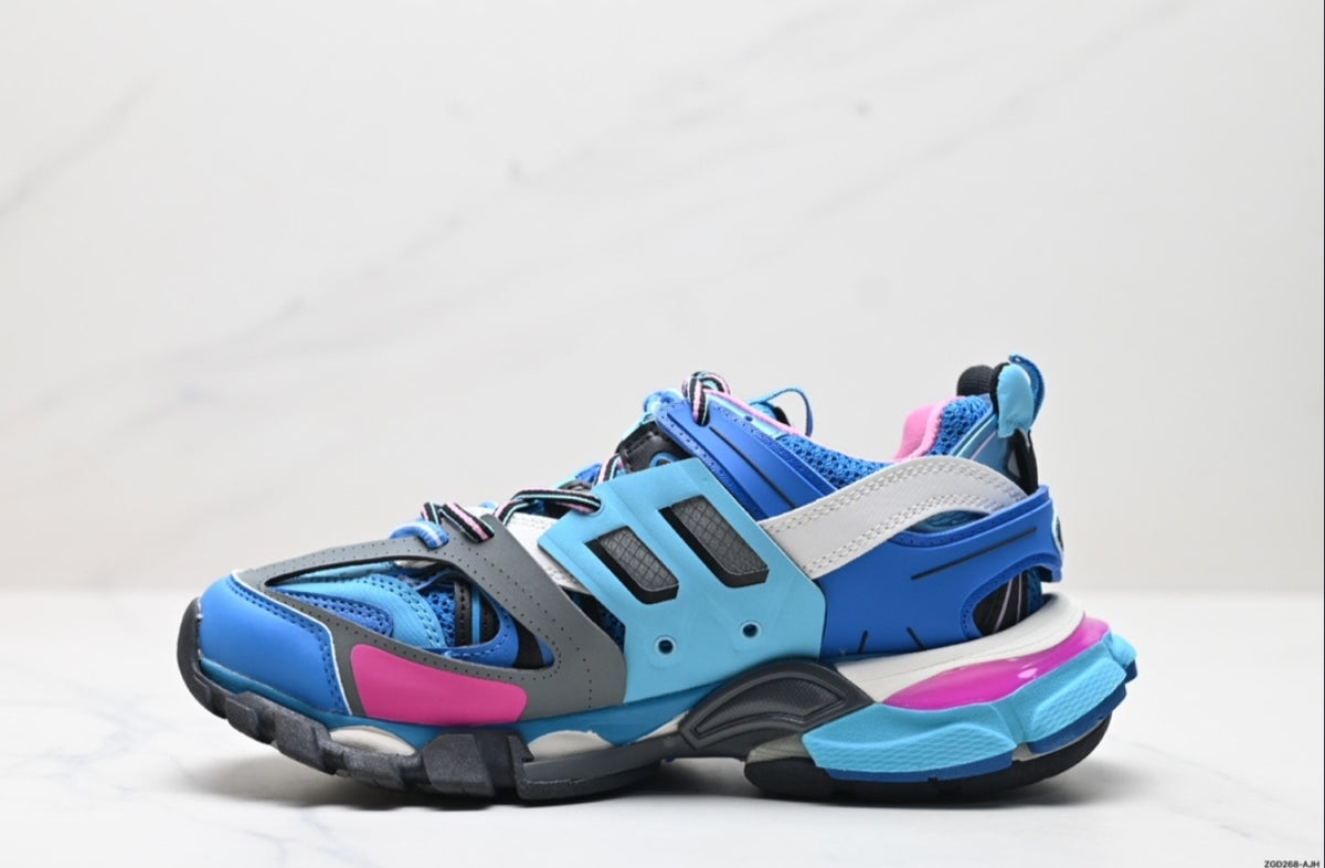 BALENCIAGA TRACK – BLUE / PINK / GREY